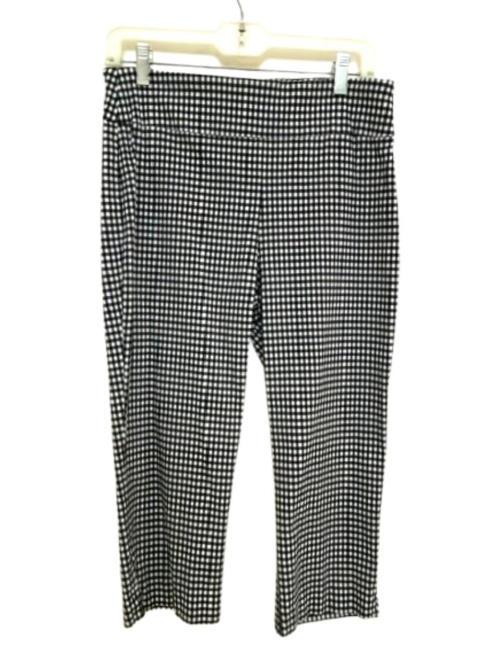 DFA New York black and white check capris.